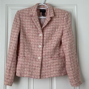 Ann Taylor Blush Tweed Blazer